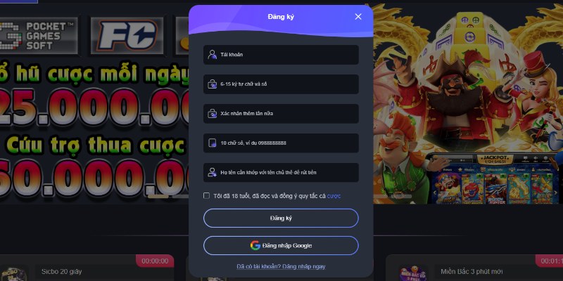 Cách đăng ký tài khoản siêu tốc